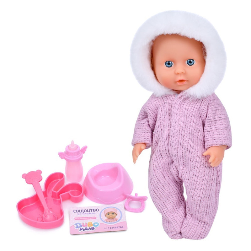 Пупс із аксесуарами Bambi YL2420BK-E1-2-DM-UA (pink) Пупс із аксесуарами Bambi YL2420BK-E1-2-DM-UA (pink)